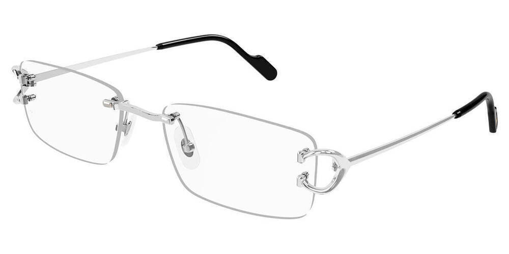 NWT Cartier CT0344o-004 Silver 56mm Glasses